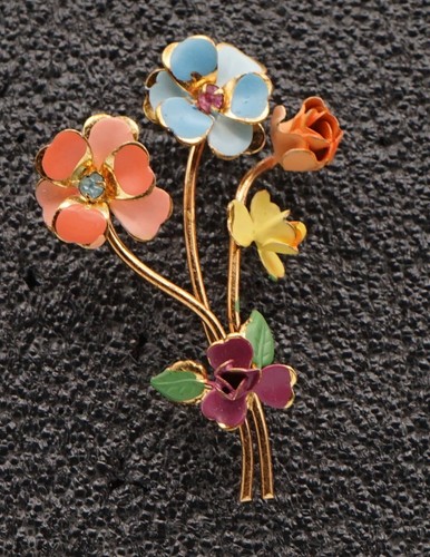 Azub austria floral brooch - austria,