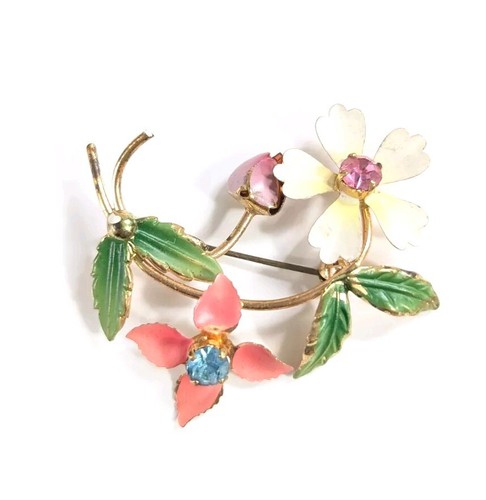 Painted flower rhinestone - painted,