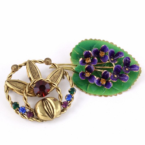 Vintage austria enamel floral - enamel,