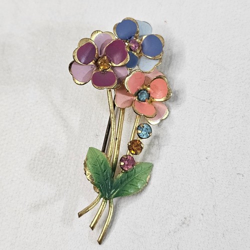 Azub austria floral brooch - austria,