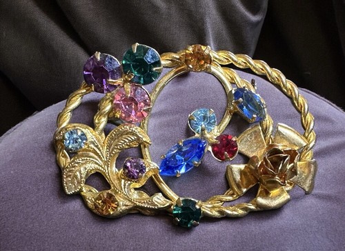Vintage goldtone multicolor - vintage,
